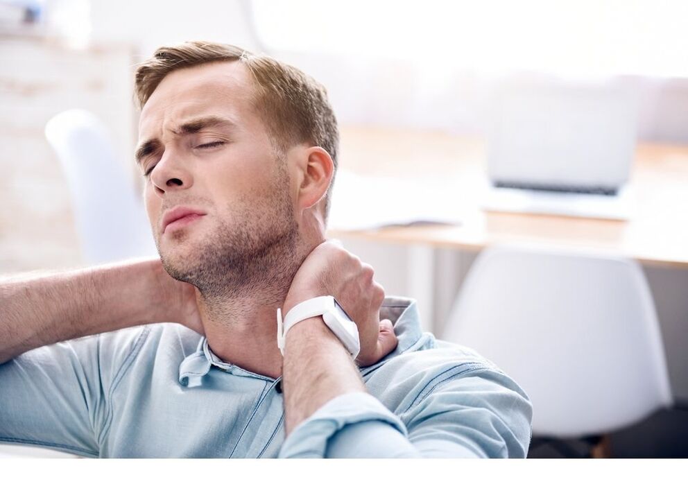 Neck pain in men due to tumor